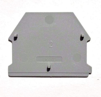 ICI Dinkle DK4NC-GY DIN Rail Terminal Block End Cover for DK2.5N-GY DK2.5N-13109 DK4N-GY DK4N-12549 Gray Grey, Pack of 10