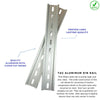 ICI T&G 2 Pieces DIN Rail Slotted Aluminum RoHS 10