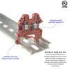 Dinkle DK2.5N-RD DIN Rail Terminal Blocks (Pack of 100)