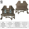 Dinkle Brown DK2.5N-BR DIN Rail Terminal Block Screw Type UL 600V 20A 12-22AWG, Pack of 100
