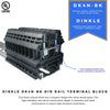 Dinkle DK4N-BK DIN Rail Terminal Block Screw Type UL 600V 30A 10-22AWG, Pack of 100