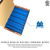 Dinkle Blue DK4N-BL DIN Rail Terminal Block Screw Type UL 600V 30A 10-22AWG, Pack of 100
