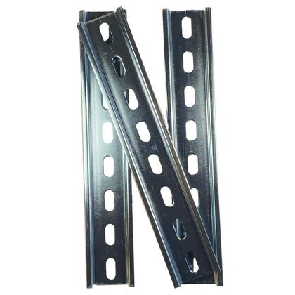 ICI 3 Pieces DIN Rail Slotted Steel Zinc Plated RoHS 8