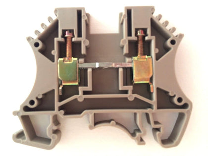 Dinkle DK4 DIN Rail Terminal Block Screw Type UL 600V 35A 10-22AWG, Pack of 100