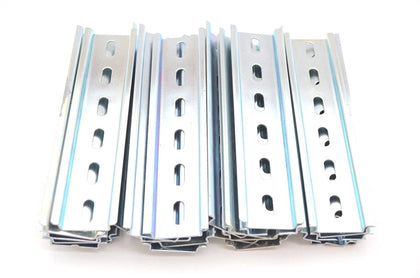 30 Pieces DIN Rail Slotted Steel Zinc Plated RoHS 6